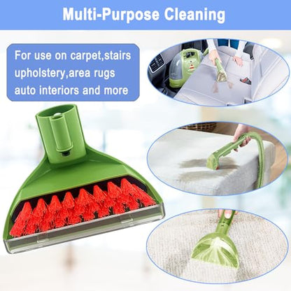 Upgraded 1400B Little Green 5.3" Detachable Tough Stain Brush Tool Replacement for Bissell Little-Green Upright &Portable Carpet Cleaners for 1400B 4075 3860 1425 2458 3194 3353 Series,1+3 Brush,Green - color: (1+3)-green