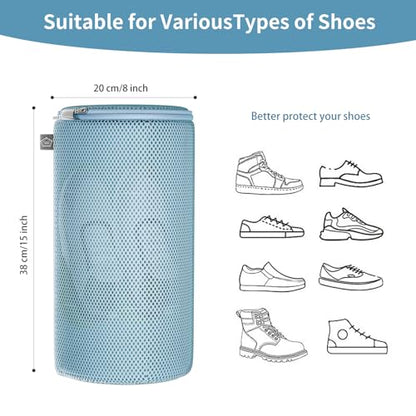 Shoe Washing Machine Bag, Large Laundry Bag for Sneaker, Blue, 8x15", 4Pcs - color: Blue, size: 4XL(8x8x15")