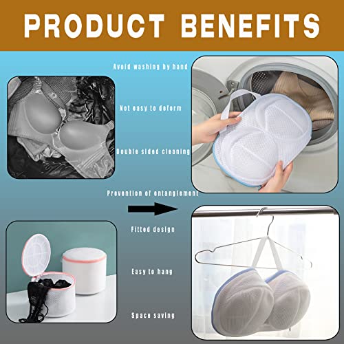 Large Bra Laundry Bags for Washing Machine, Fits All Cups Anti Deformation Bra Washing Bag, Lingerie Bags for Washing Delicates (4 Pack - Whitebag) - color: 4 Pack - WhiteBag