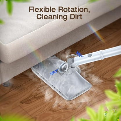 Steam Cleaner, Detachable 10-in-1 Handheld Steam Mop for Multi-Surface - color: Light White