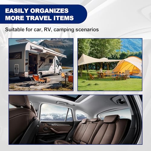 Rislobx Car Clothes Hanger Bar, Retractable Portable Car Clothes Rack Drying Line Travel Camping Clothesline Clothes Hanging Organizer for Car, SUV, Truck