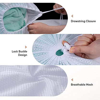 Meowoo 1Pcs Large Mesh Laundry Bag, 27×36inch - color: White-1pcs, size: 27x36 inch