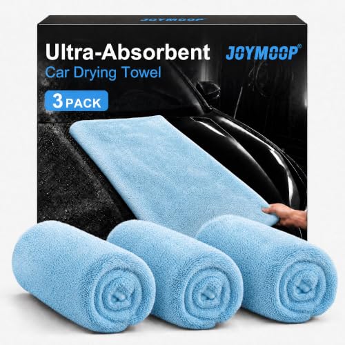 JOYMOOP Car Drying Towels,High-Density Microfiber Towel for Car, Blue - color: New Car Towels - Blue, size: 35.4" x 23.6" - 3pcs