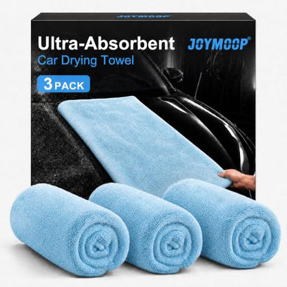 JOYMOOP Car Drying Towels,High-Density Microfiber Towel for Car, Blue - color: New Car Towels - Blue, size: 35.4" x 23.6" - 3pcs
