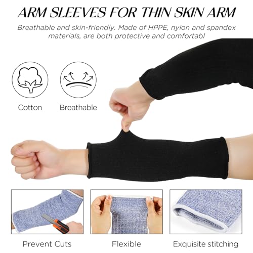 Neer 4 Pair Protective Arm Sleeves Cover,11.8 Inch,Black,Blue,Gray,Yellow - color: Black, Blue, Gray, Yellow, size: 11.8 Inch