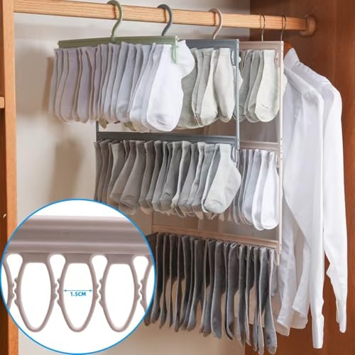 Socks Drying Racks Hanger Socks Organizer Hook Hanger with 54 Clips, Clothes Drying Racks Windproof for Drying Socks Bras Underwears Baby Clothes, Hats Scarfs Towels Pants and Gloves Diaper (Pink) - color: Pink