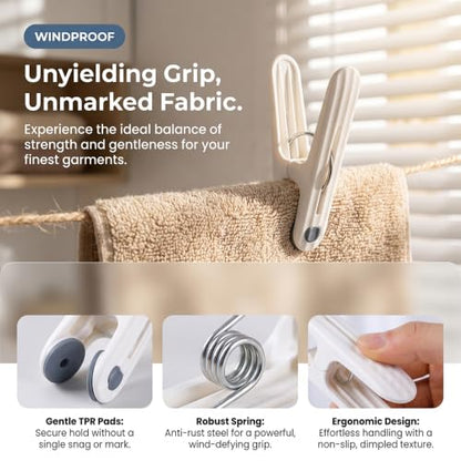 12 Pack Laundry Hooks, Multi Hanging Clips for Closet Organizer, Windproof Drying Rack Accessories for Pants, Socks, Towels, Hats