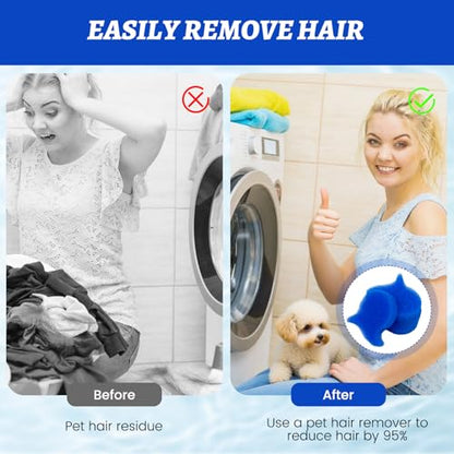 Pet Hair Remover for Laundry Reusable Dryer Pet Hair Balls and Lint Traps Effortlessly Removes Effective Dog Cat Fur Cleaner for Bedding,Blankets,Couch,Clothes (4Pcs) - size: Small 4Pcs