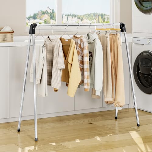 TOOLF 55" Stainless Steel Collapsible Clothes Drying Rack - size: 55 inch
