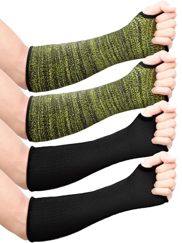 SATINIOR Cut Resistant Arm Sleeves - color: Black, Camouflage
