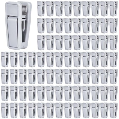 KISEER 80 Pcs Plastic Baby Hanger Clips Slim-line Finger Clips Set for Clothes Hanger Velvet Hanger (Grey) - color: Gray, size: 80 Pcs