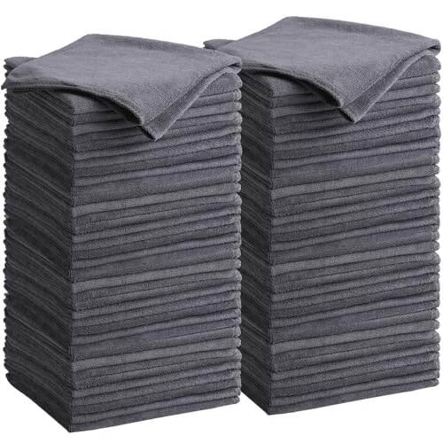 Nuenen Car Microfiber Clean Cloths, Gray, 16 x 16 Inch, 60 Pcs - color: Gray, size: 16 x 16 inches