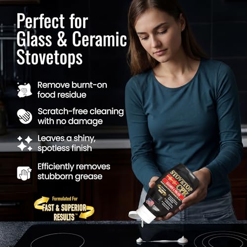 CPR Stovetop 2-in-1 Glass Stovetop Cleaner & Polish + Scraper, 18 oz - size: 18 Ounce (Pack of 1)