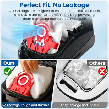 20 Pack 3D Airclean FJM Vacuum Cleaner Bags for Miele FJM Vacuum Cleaner - color: Red, size: 20 Pack FJM Bags