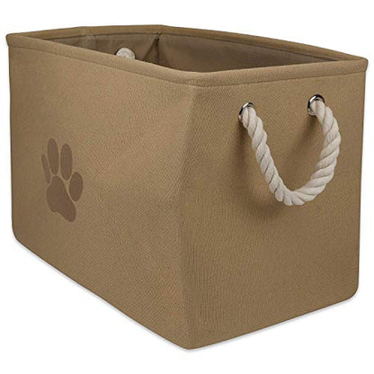 Bone Dry Pet Storage Collection Collapsible Bin, Medium Rectangle, Taupe - color: Taupe, size: Medium Rectangle