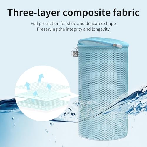 Shoe Washing Machine Bag, Large Laundry Bag for Sneaker, Blue, 8x15", 4Pcs - color: Blue, size: 4XL(8x8x15")