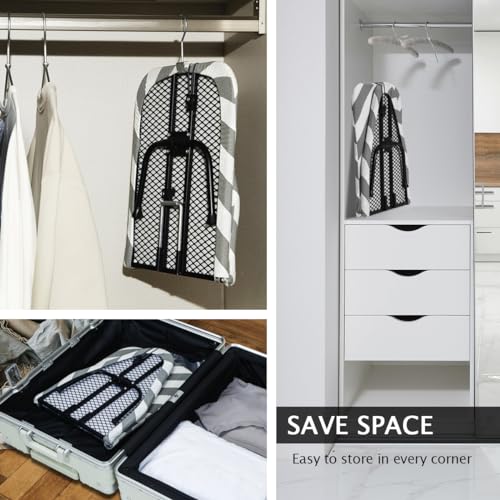 SheeChung Small Ironing Board 12"x32",Mini Ironing Board with Metal Mesh - style: Grey Striped-32x12