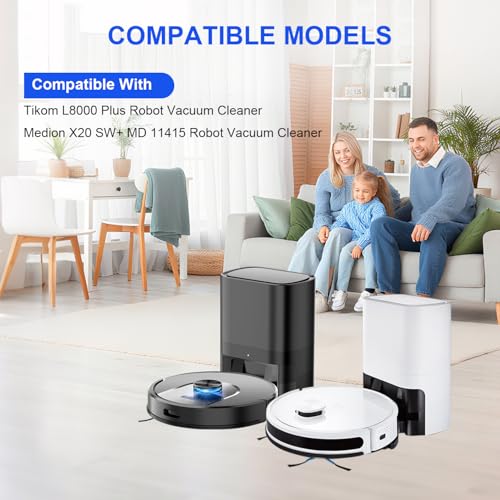 Dust Bags Replacement for Tikom L8000 Plus/Medion X20 SW+ MD 11415 Robot Vacuum Cleaner, Disposable Large Capacity Vacuum Bags Accessories - 12 Pack - color: 12 Pack