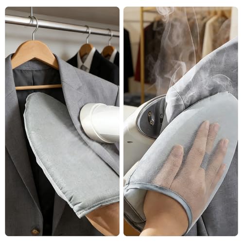 2pcs Garment Steamer Ironing Glove with Finger Loop,Anti Steam Heat Resistant Glove Garments Steamer Mitt, Clothing Steamers Accessories for Clothes