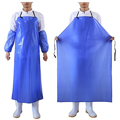 Surblue Waterproof Apron Plus Size Blue - color: Blue