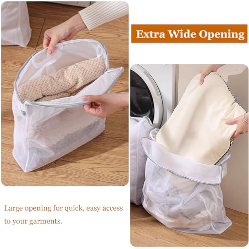 8 Pcs Mesh Laundry Bags for Delicates, Large Laundry Bag with Handles