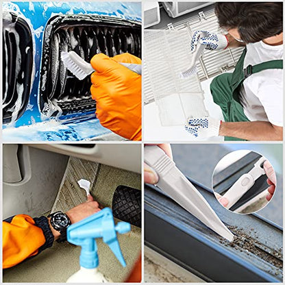 Patelai 4 Pcs Cleaning Brush Sets Small Scrub Household Use, White - color: White