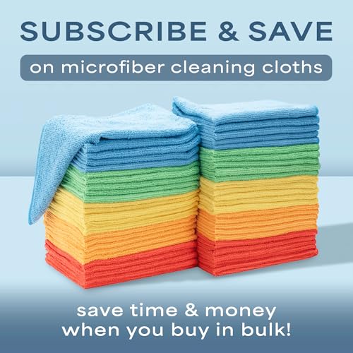 S&T INC. Microfiber Cleaning Cloth, 50 Pack, 11.5" x 11.5" - size: 50 Pack