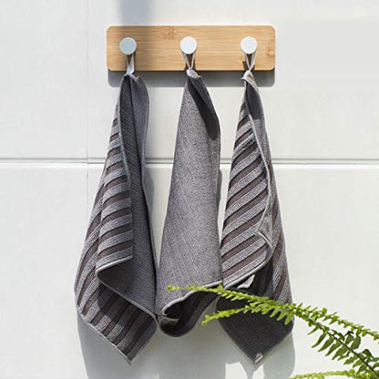 8 Pack Stainless Steel Cleaning Cloth, Double-Sided Microfiber Stainless Steel Cleaner for Kitchen Stovetop, Multi-Purpose Non-Scratch Cleaning Towel, Stripe Pattern, 12 x 12 Inches - color: Gray Stripe Pattern Stainless Cloth