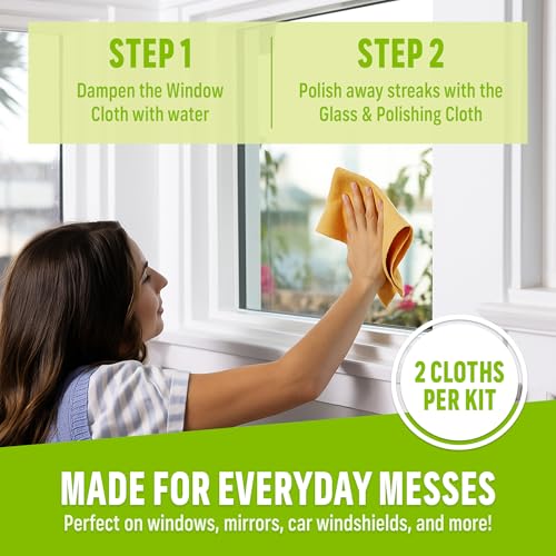 E-Cloth Window and Glass Cleaner Kit, Just Add Water - 2 Kits - color: Tangerine Orange, size: 2 Kits