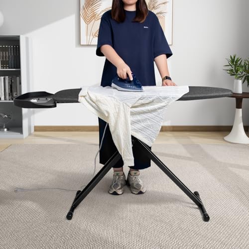 Duwee 16"×46" Extra Wide Ironing Board with Retractable Iron Rest,Black