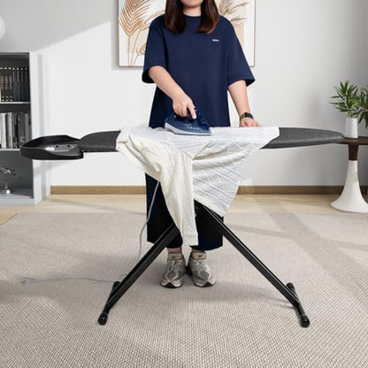 Duwee 16"×46" Extra Wide Ironing Board with Retractable Iron Rest,Black