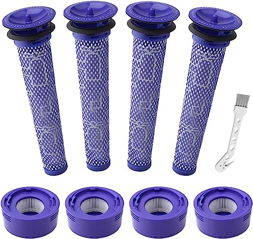 Filter Replacement for Dyson V8 Animal, Absolute Cordless Vacuum V7, 8 Pack - color: 4+4