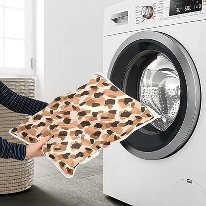 Mesh Laundry Bags Lingerie Bags for Washing Delicates 2 PCS Wash Bag with Zipper Small and Medium Washable Animal Prints - color: Animal Prints