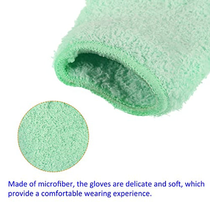 M METERXITY Dust Removal Gloves - Household Cleaning Mitts Soft & Durable, Apply to Kitchen/Garden/Room - color: Mint Green