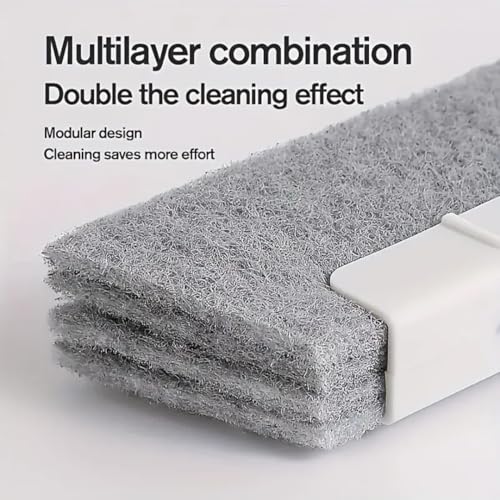 Window Track Cleaner, Gap Brush Groove Cleaner, Window Track Cleaning Tool, Gap Cleaning Brush Small Spaces, Sliding Door Track Cleaner, Window Brush, Shower Track Cleaning Brush, Window Cleaner Tool - color: Microfiber Style