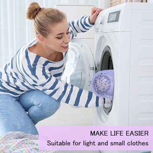 2 Pcs Lingerie Wash Bags, Silicone Delicates Bags for Washing Machine Bra Bag for Laundry Laundry Wash Bag for A-Cup to D-cup, Maternity, Sports, Sexy Bras (Pink+Purple)