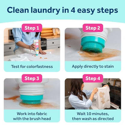 Carbona Laundry Stain Scrubber & Remover (8.4 Fl Oz), Extra-Strength Bio-Enzyme Formula, Brush-Top Applicator for Fiber-Deep Clean, Fast & Easy - size: 8.4 Fl Oz (Pack of 1)