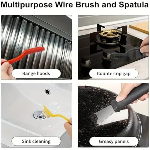11 PCS Cleaning Brush Crevice Set - Hard Bristle Crevice Cleaning Brush Tool, Multifunctional Gap Scrub Brush for Home, Bathroom, Kitchen, Window Track, Bathtub, Vehicle, Faucets, Bowl, Teapot, Use