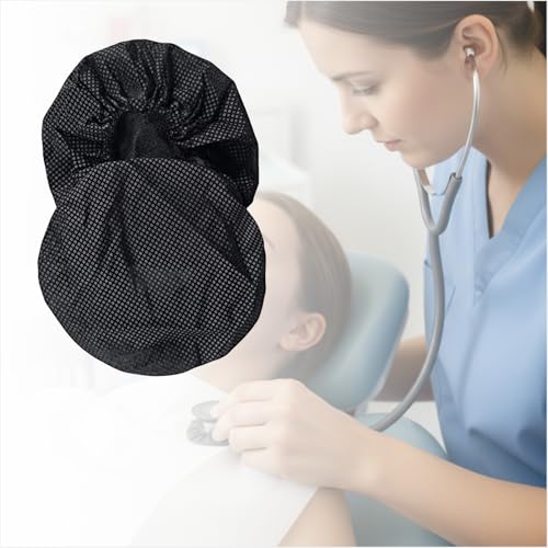Disposable Stethoscope Covers, Non-Woven Stethoscope Head Sleeves for Home & Clinic, 2.4" Diameter, Pack of 100 (Black) - color: Black