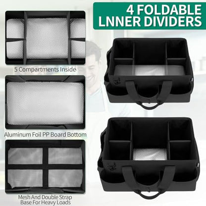 IBVIVIC Wearable Cleaning Caddy Bag for Cleaning Supplies, Black - color: Black