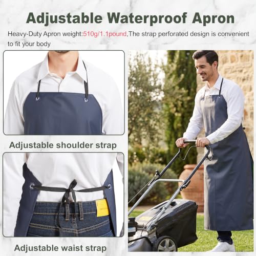 Nanxson Waterproof Apron Heavy Duty Industrial Work Apron - color: Navy