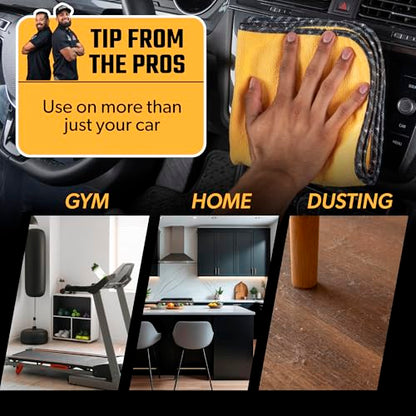 Chemical Guys, Professional Microfiber Towels, 16 x 16 in, Gold, 12 Pack - color: Yellow