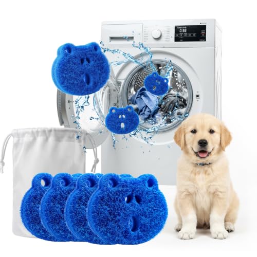 7 PCS Pet Hair Remover for Laundry, Reusable Dog Hair Remover Tool