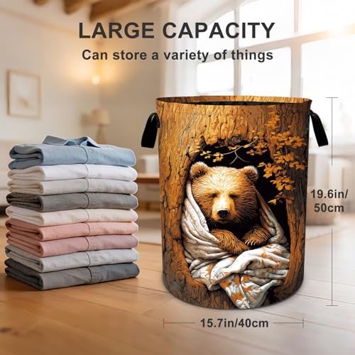 Fall Laundry Basket Waterproof Laundry Hamper Foldable Laundry Bag with Handles for Bedroom, Bathroom, Office, Clothes Storage - color: Fall