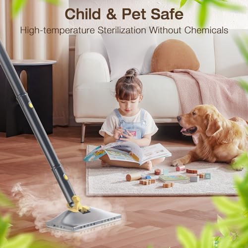 10-in-1 Steam Cleaner, Detachable Handheld Steam Mop for Multi-Surface - color: Gray