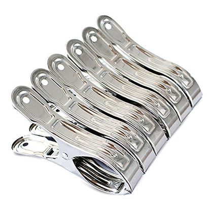 6 PCS 4.7" Stainless Steel Pins,Metal Bag Clips,Heavy Duty Pool Cover Clips - color: 4.7inch（6 Pack）, size: 4.7inch
