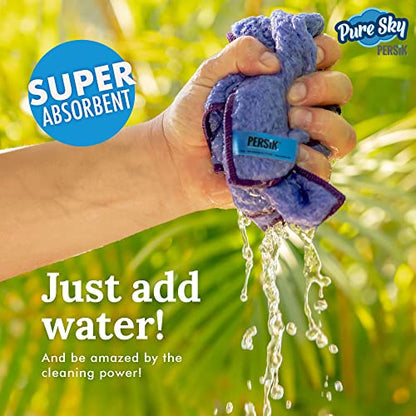 Pure-Sky Magic Deep Clean Cleaning Cloth – JUST ADD Water No Detergents Needed - Multipurpose Ultra Microfiber Cloth - Stick-Attachable for Mop, or as Handheld Microfiber Towels to Clean Any Surfaces - style: Multipurpose Cloth