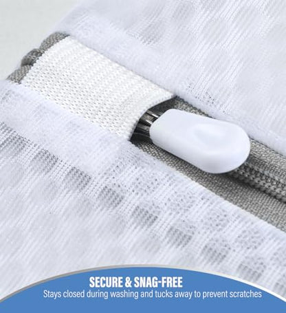 VASSON Mesh Laundry Bags for Delicates, Durable Lingerie Wash Bag Set - size: 3-Piece Set (Large/Bedding)