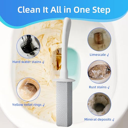 Toilet Brush and Holder Set with Pumice Stone Toilet Bowl Cleaner - color: Gray