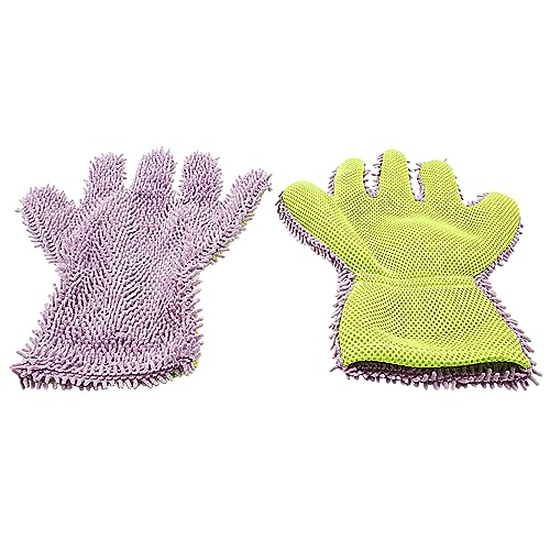 BokWin 2-Pack Car Wash Mitt, Purple - color: Purple